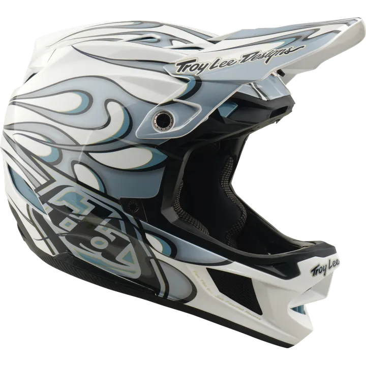 D4 Composite Helmet W/Mips - Torched white-silver