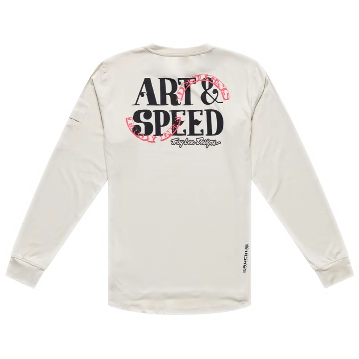 Ruckus Ride Long Sleeve Tee - Art & Speed beige