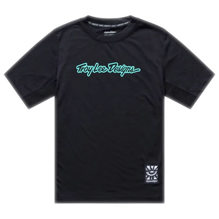 Youth Skyline Ride Short Sleeve Tee - Signature black-turquoise