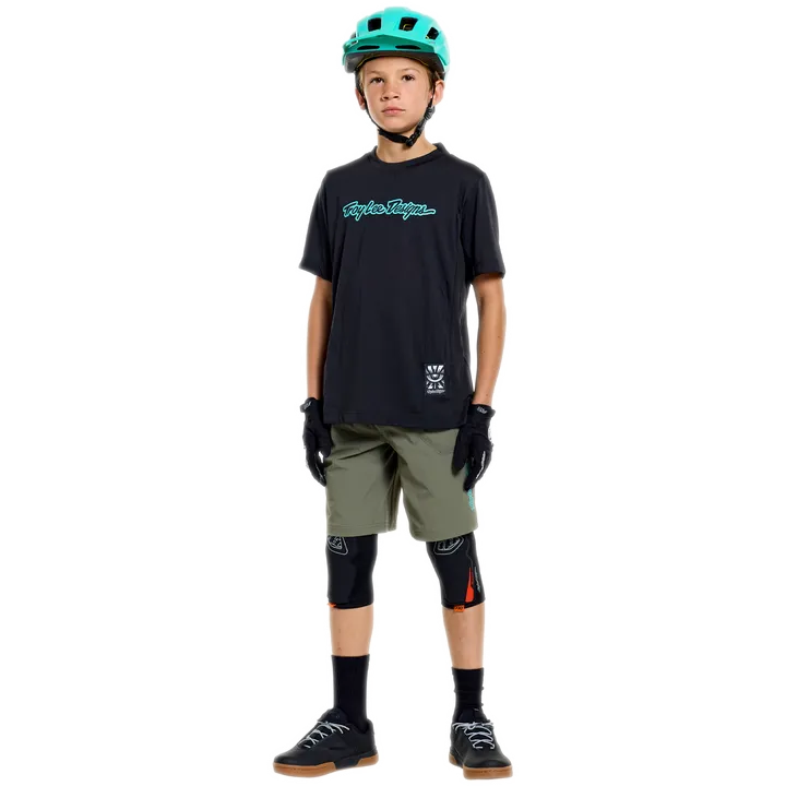 Youth Skyline Ride Short Sleeve Tee - Signature black-turquoise