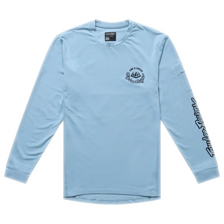 Youth Ruckus Ride Long Sleeve Tee - Carbs blue