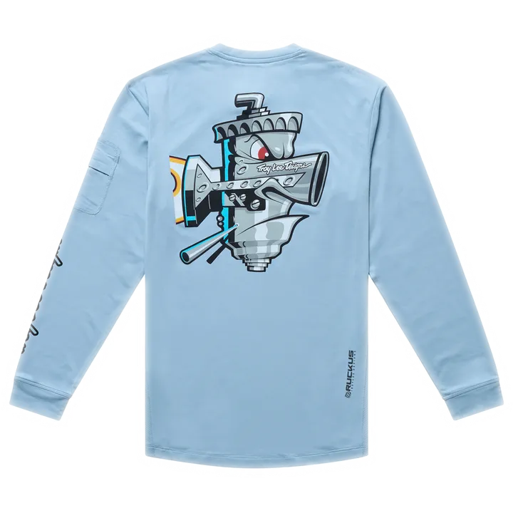 Youth Ruckus Ride Long Sleeve Tee - Carbs blue