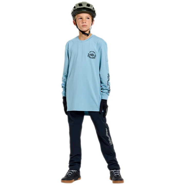 Youth Ruckus Ride Long Sleeve Tee - Carbs blue