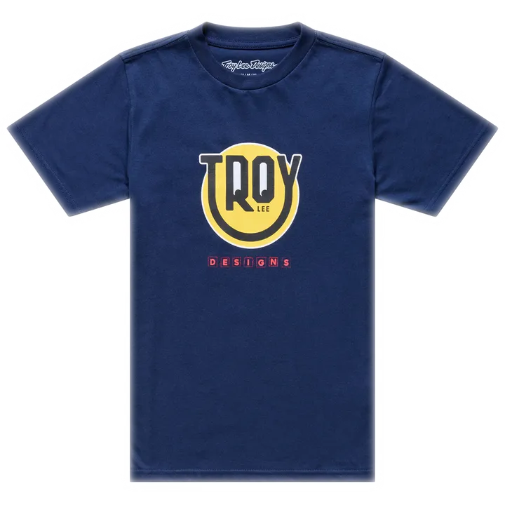 Youth Short Sleeve Tee - Happy Dayz dark blue