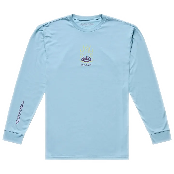 Long Sleeve Tee - Flame2 blue