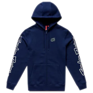 Zip Up Hoodie - Badge dark blue-green