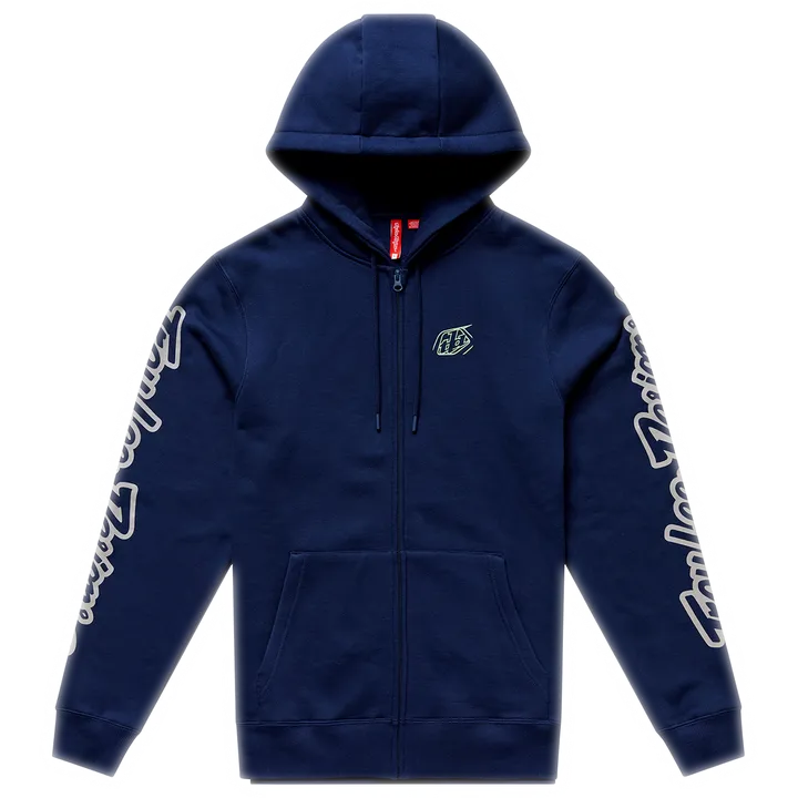 Zip Up Hoodie - Badge dark blue-green