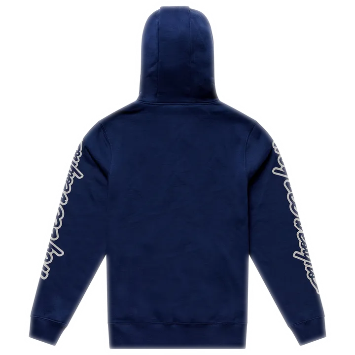 Zip Up Hoodie - Badge dark blue-green