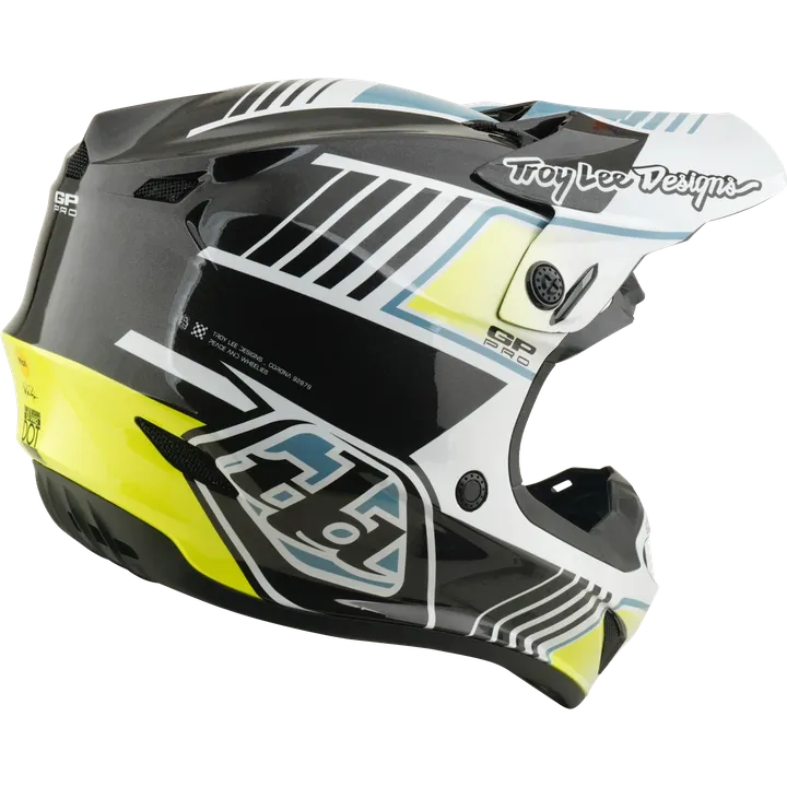 Youth GP PRO Helmet - Segment grey-blue-yellow