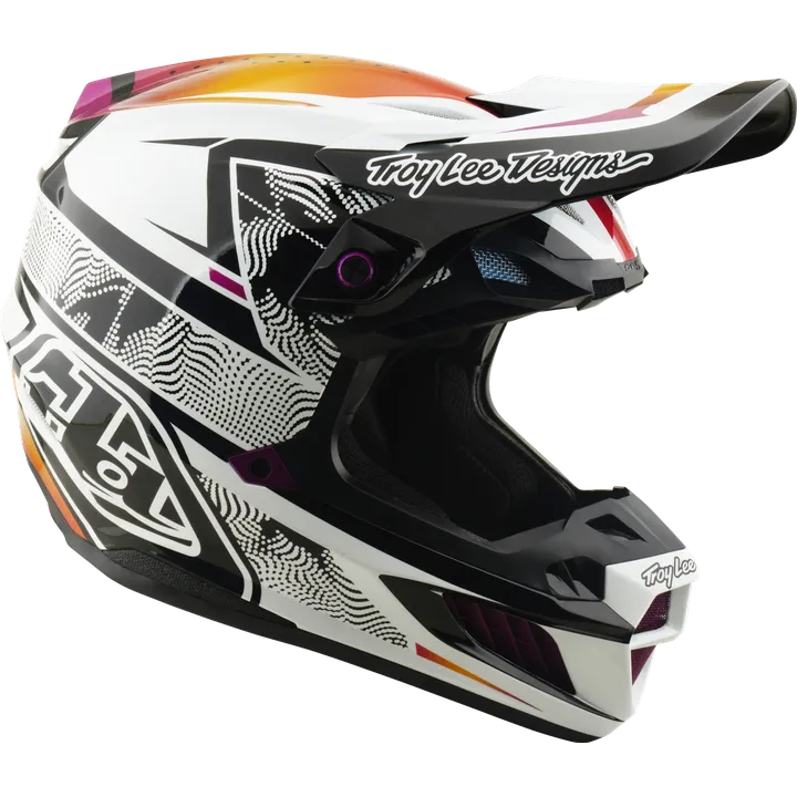 SE5 ECE Composite Helmet - Lined Up black-white-violet