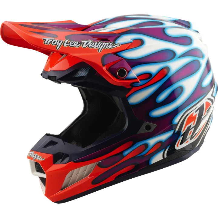 SE5 ECE Composite Helmet - Overspray violet-white-red
