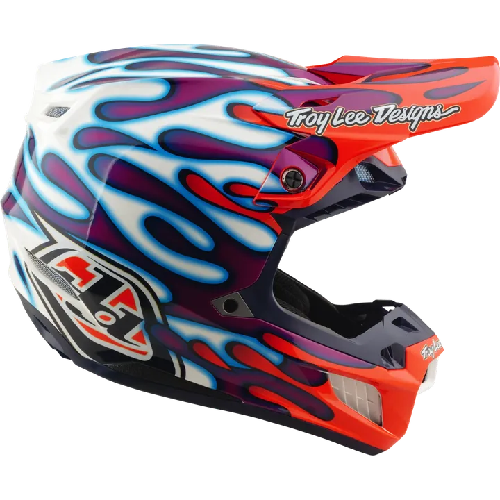SE5 ECE Composite Helmet - Overspray violet-white-red