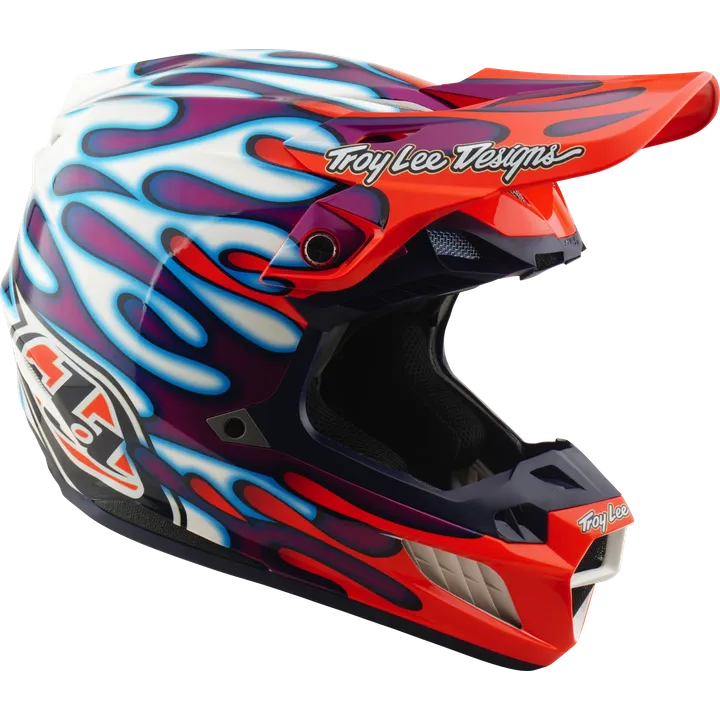 SE5 ECE Composite Helmet - Overspray violet-white-red