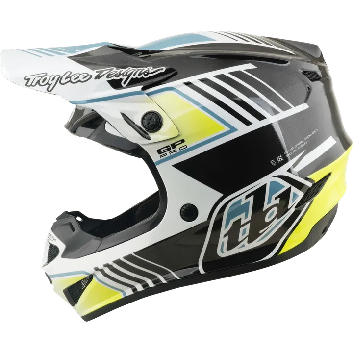 Youth GP PRO Helmet - Segment grey-blue-yellow