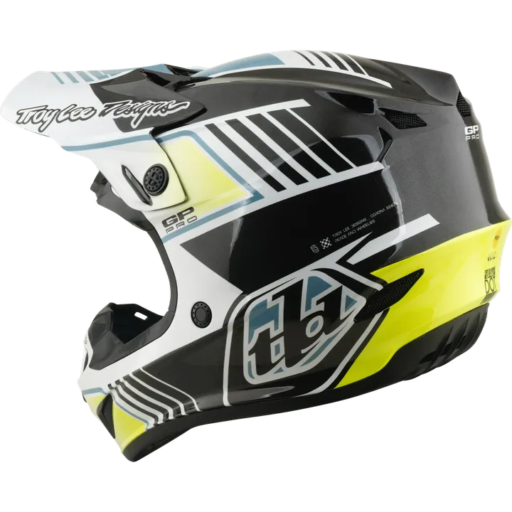 Youth GP PRO Helmet - Segment grey-blue-yellow