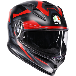 Integralhelm K7 Glimpse matt schwarz-grau-rot
