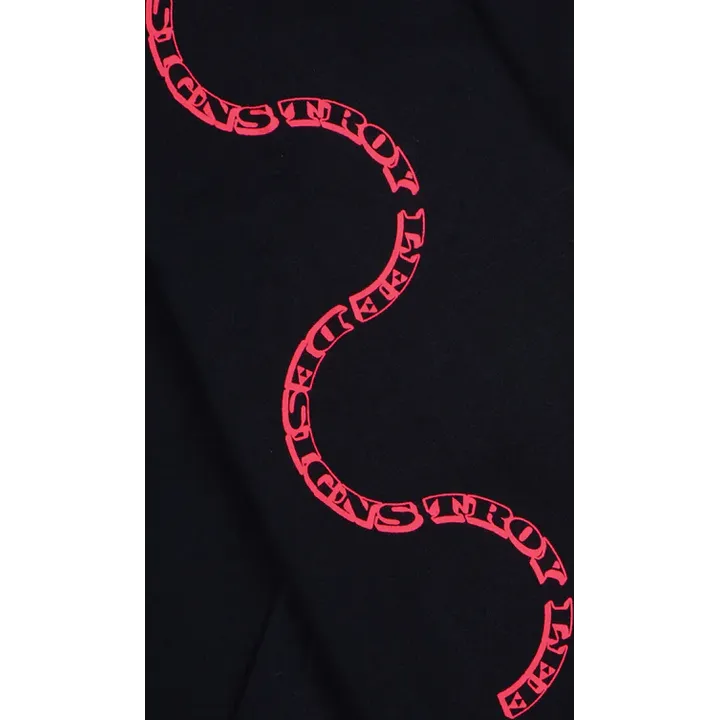 Pullover Hoodie - Pink Slips black