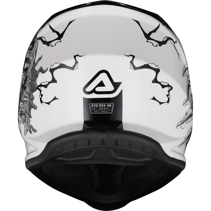 Casque de motocross PROFILE Junior blanc-noir 52