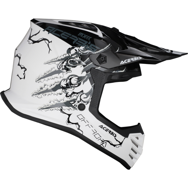 Casque de motocross PROFILE Junior blanc-noir 52