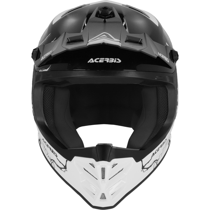 Casque de motocross PROFILE Junior blanc-noir 52