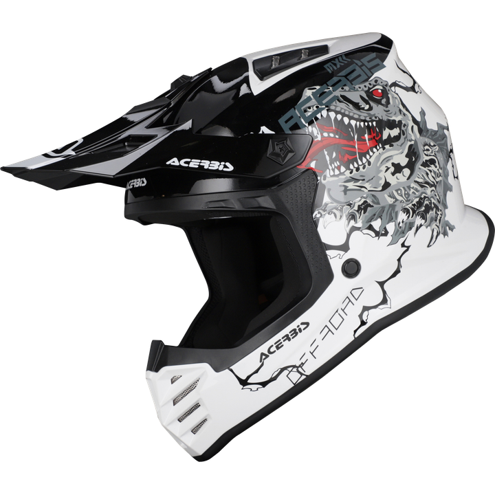 Casque de motocross PROFILE Junior blanc-noir 52