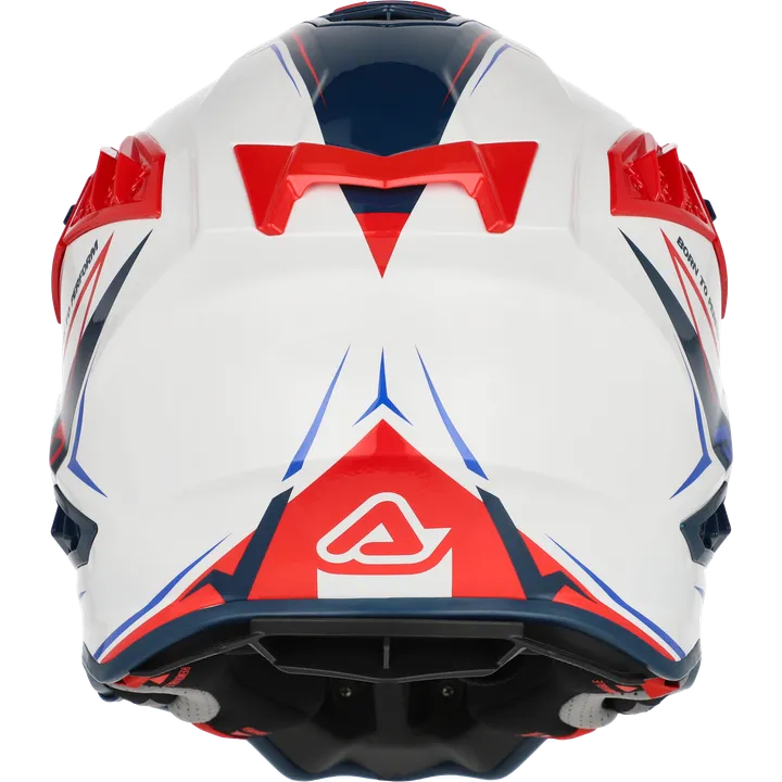 Casque de motocross AIRSTRIKE-X blanc-bleu-rouge