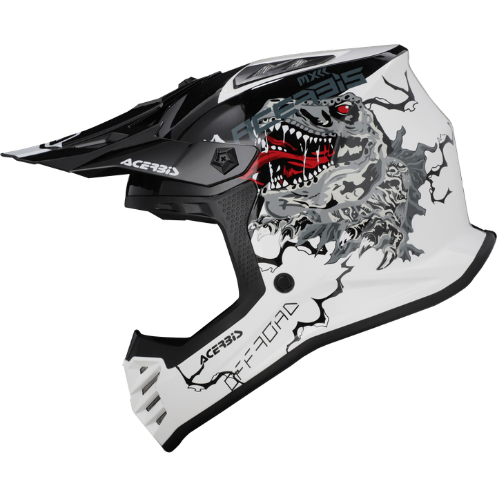 Casque de motocross PROFILE Junior blanc-noir 52