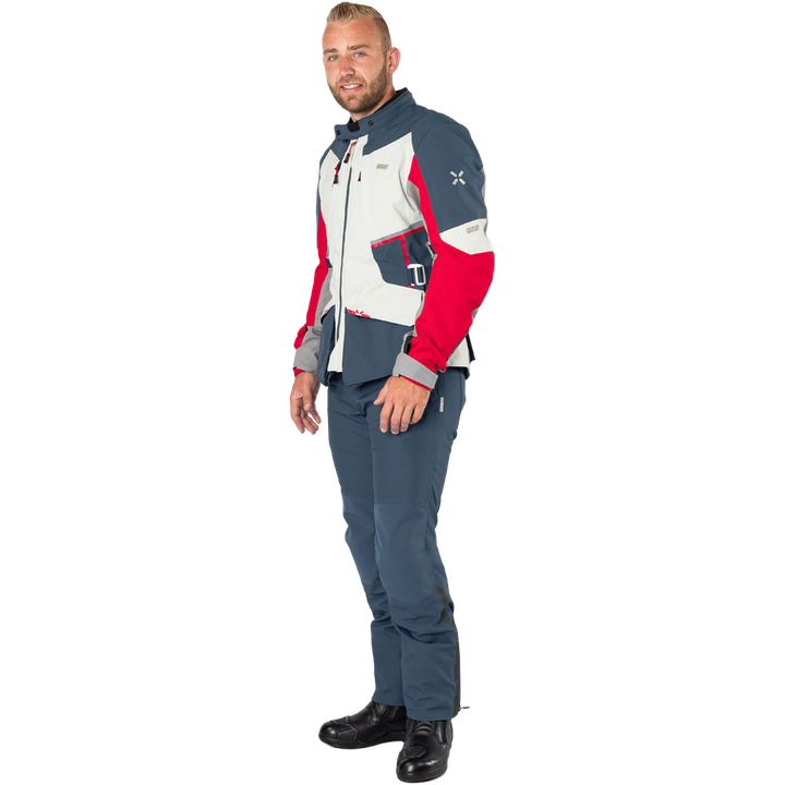 Tourster-STX 1.0 Laminatjacke hellgrau-blau-rot