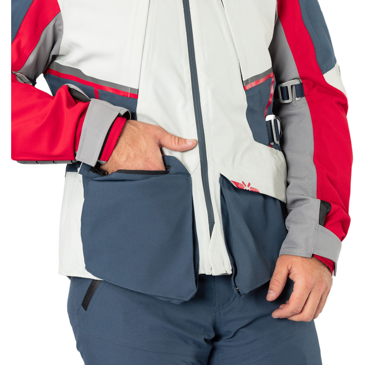 Tourster-STX 1.0 Laminatjacke hellgrau-blau-rot