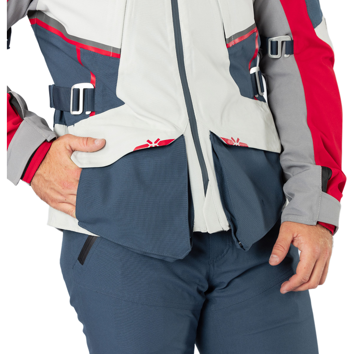 Tourster-STX 1.0 Laminatjacke hellgrau-blau-rot