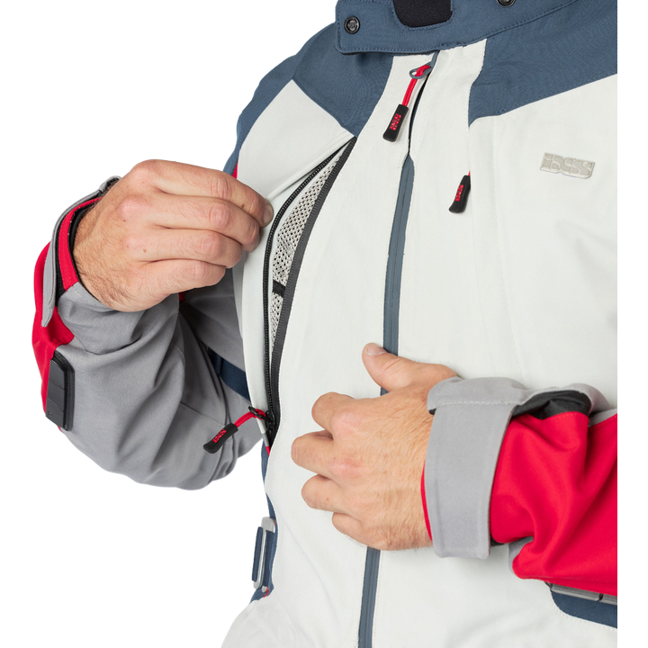 Tourster-STX 1.0 Laminatjacke hellgrau-blau-rot