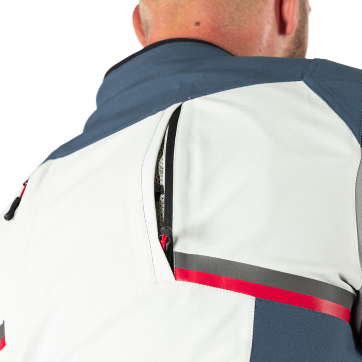 Tourster-STX 1.0 Laminatjacke hellgrau-blau-rot