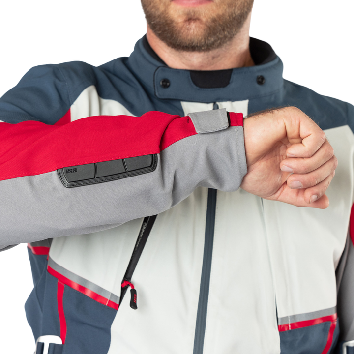 Tourster-STX 1.0 Laminatjacke hellgrau-blau-rot