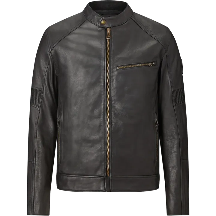 Jacke Vanguard Waxed Leather schwarz