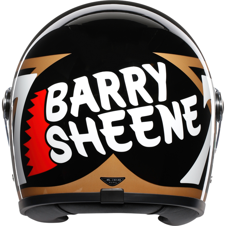 Casque intégral X3000 Barry Sheene noir-bronze-blanche 